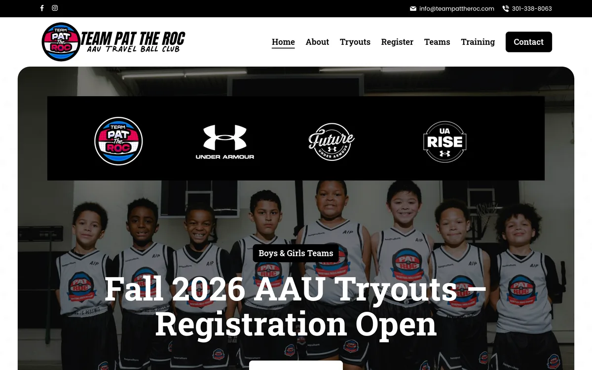 Team Pat The ROC website screenshot